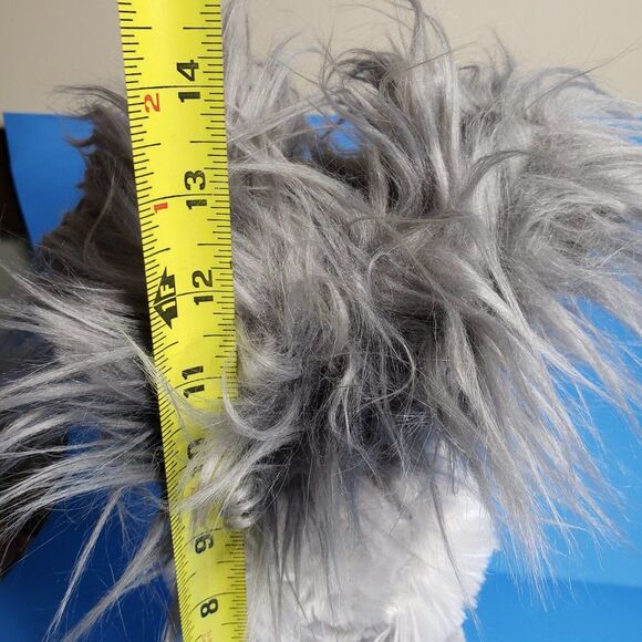 Adorable Gray Angora Bunny Plush Rabbit Stuffed Animal Toy Easter Plushie - Picture 10 of 10